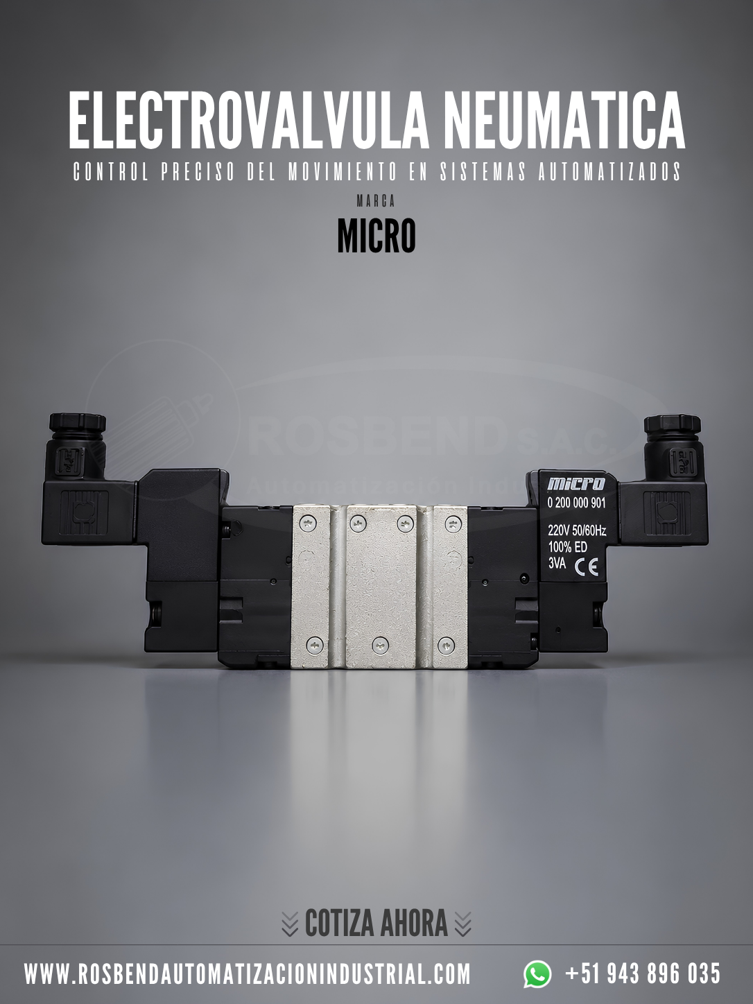 Electroválvula Neumática Micro