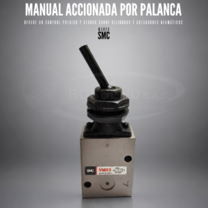Válvula Neumática de Control Manual Accionada por Palanca