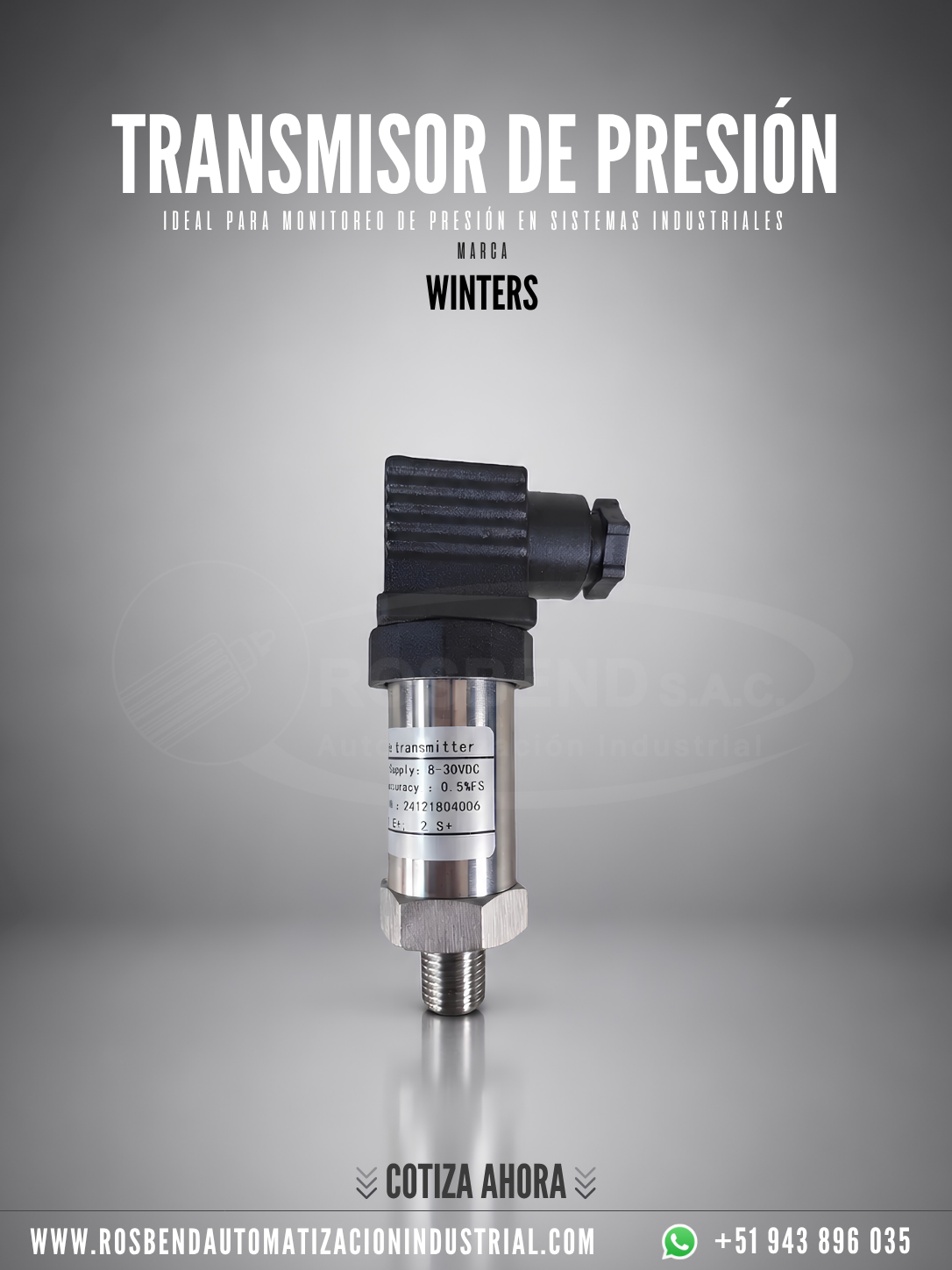 Transmisor De Presión Winters