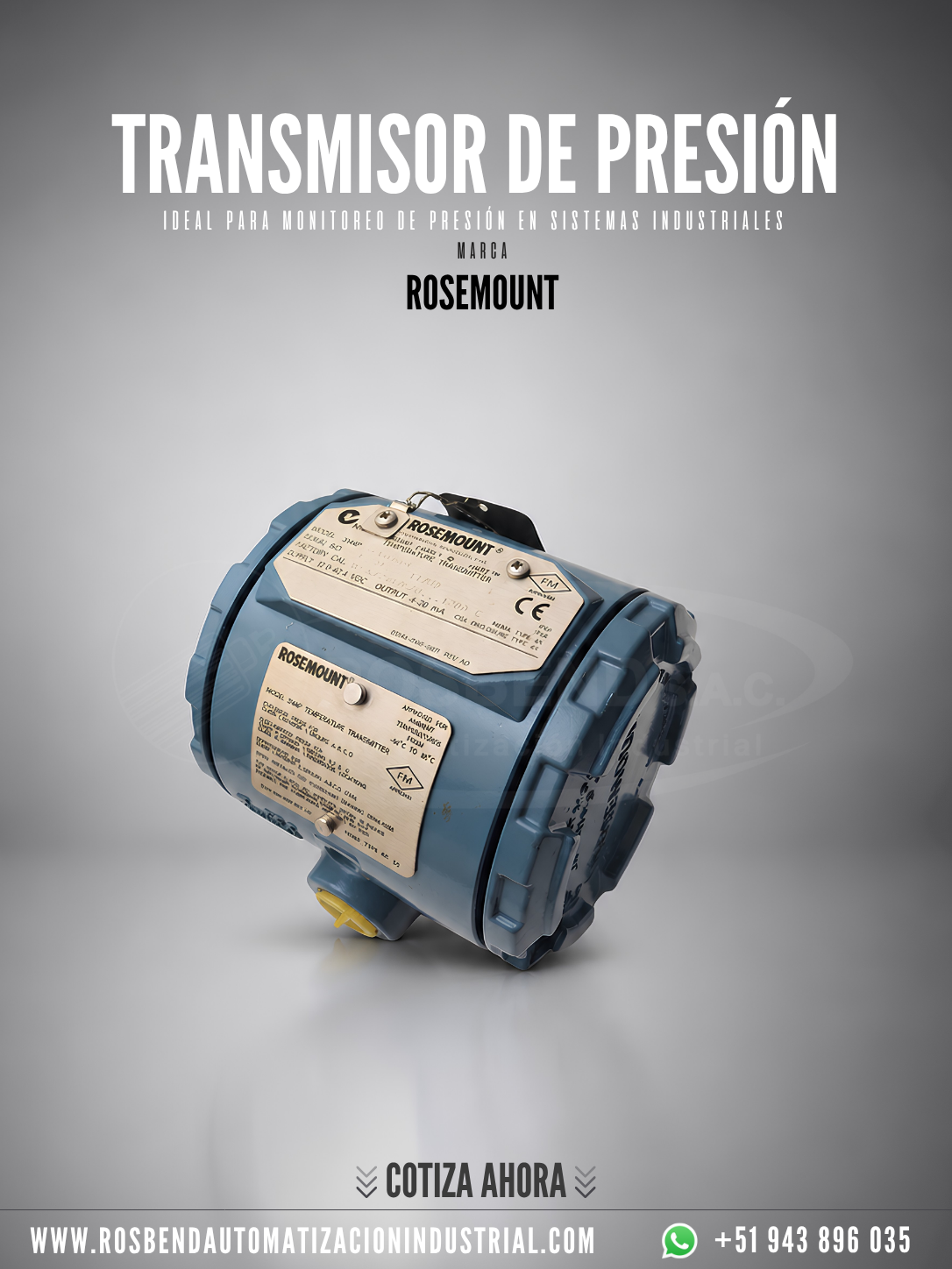Transmisor De Presión Rosemount