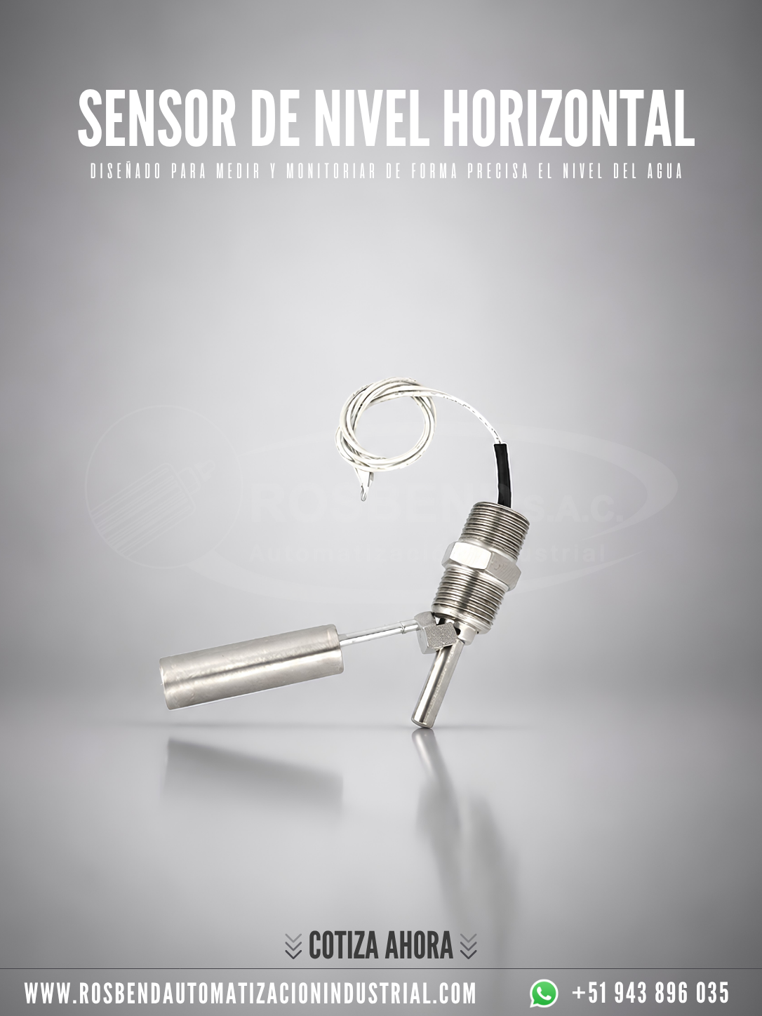 Sensor de nivel horizontal