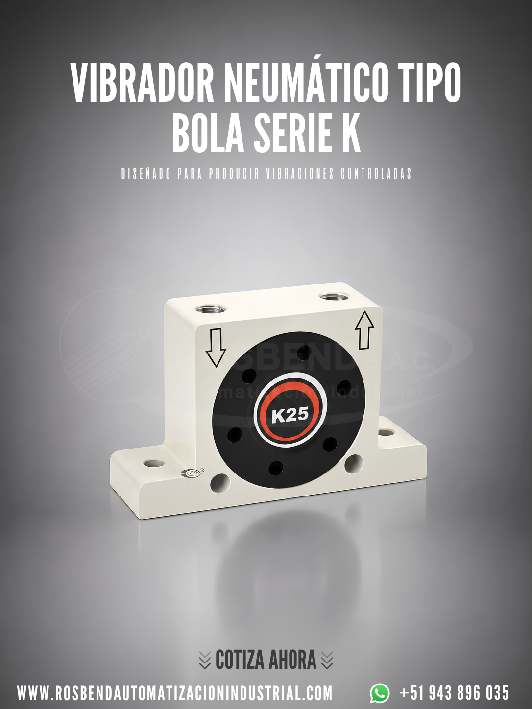 Vibrador Neumático Tipo Bola serie K