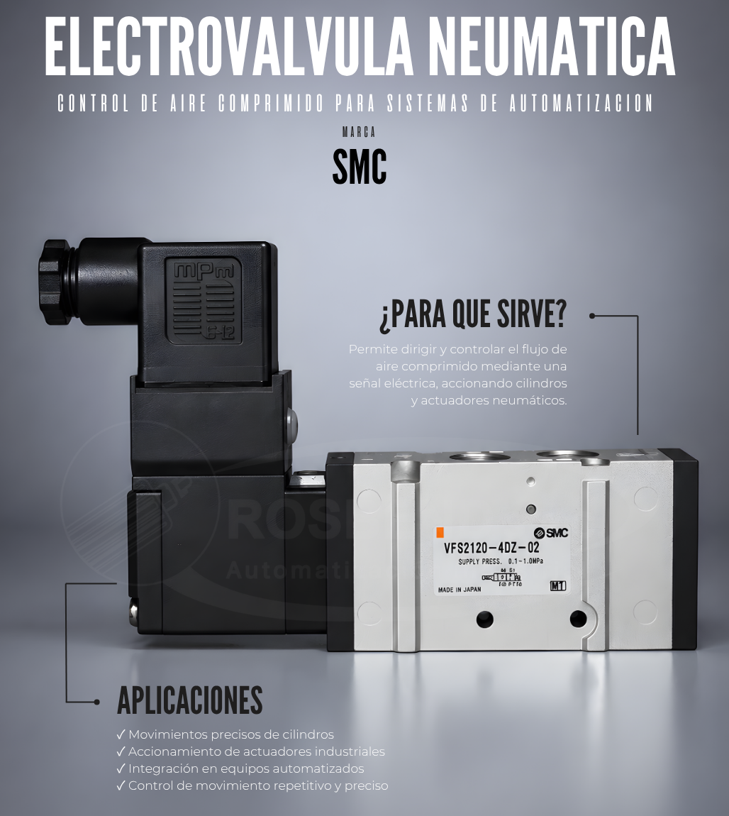 Electroválvula Neumática SMC