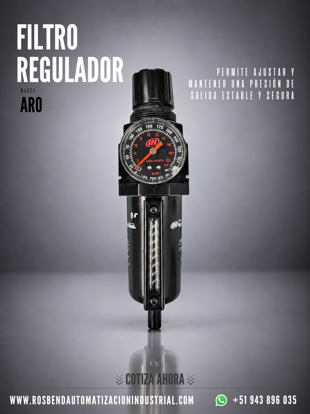 FILTRO REGULADOR NEUMATICO ARO