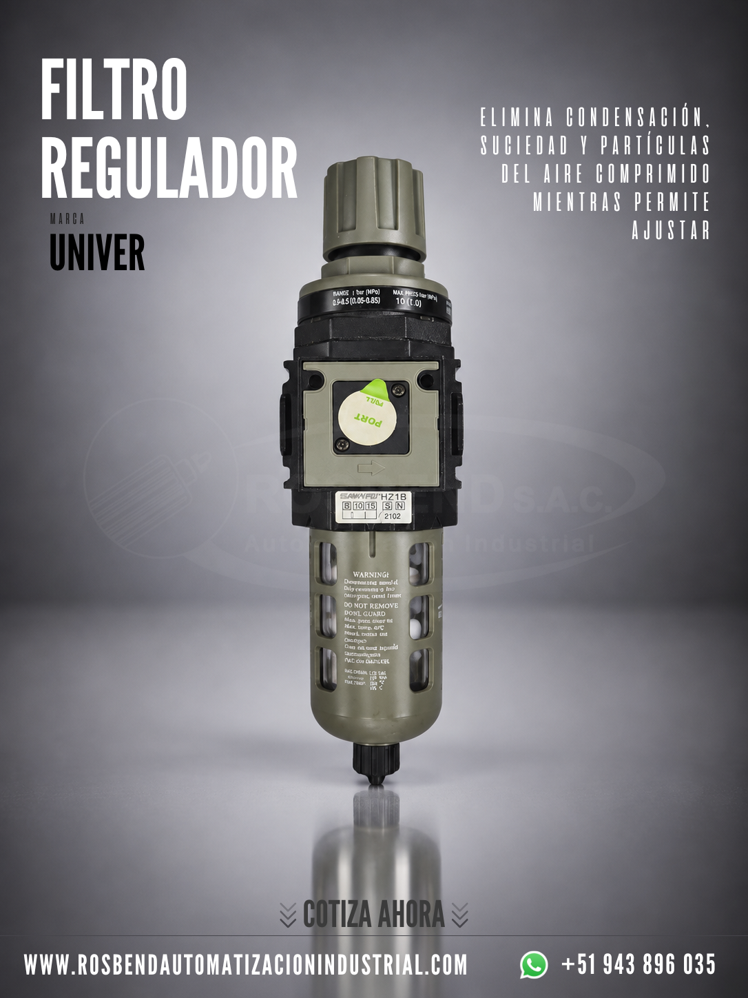 FILTRO REGULADOR UNIVER-HZ1B